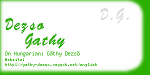 dezso gathy business card